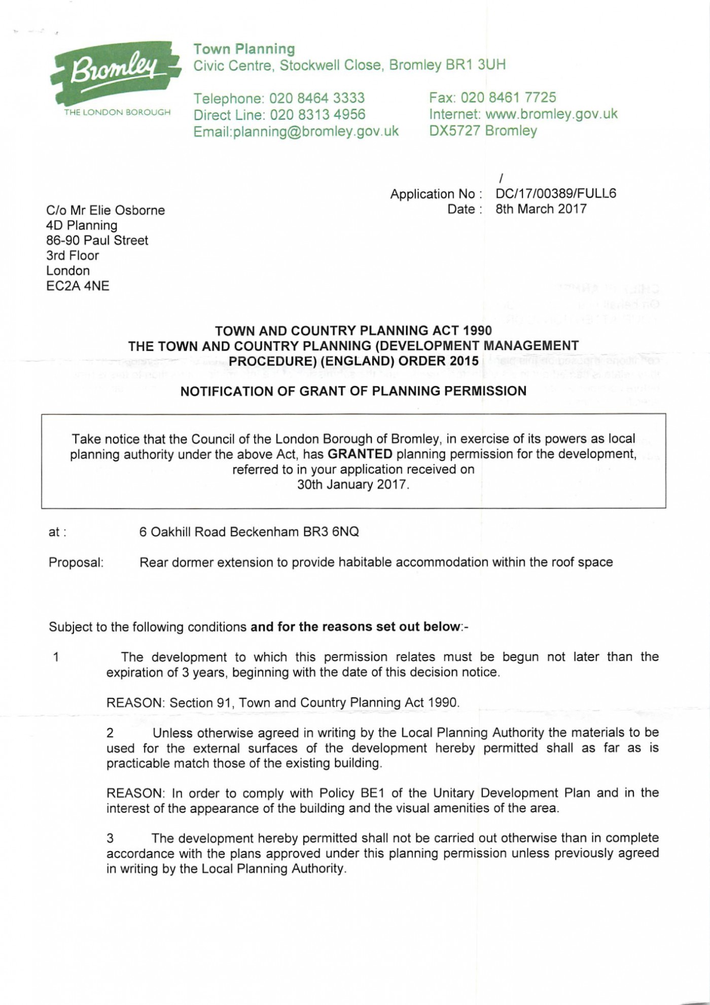 decision notice - Bromley Council
