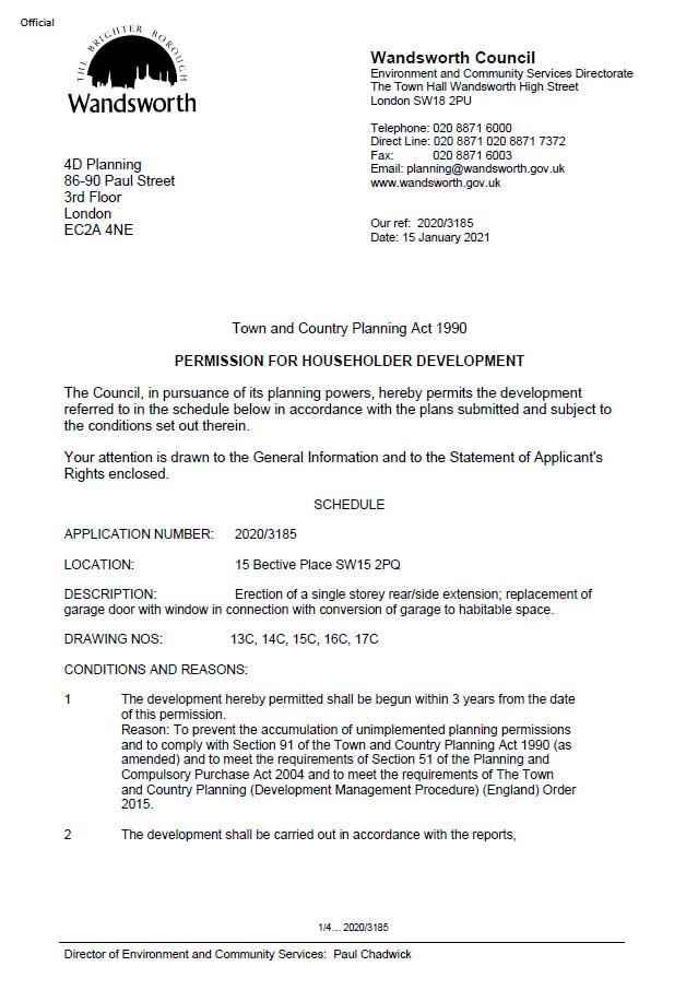 Decision Notice -  Wandsworth Council
