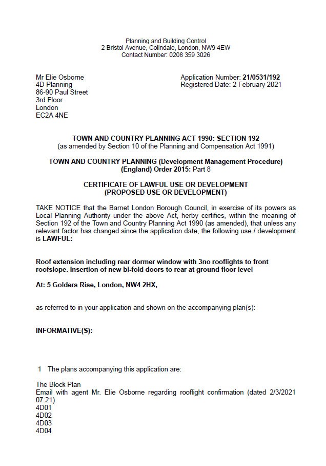 Decision Notice -  Barnet Council