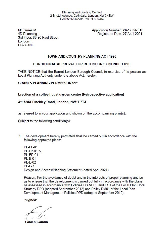 Decision Notice -  Barnet Council