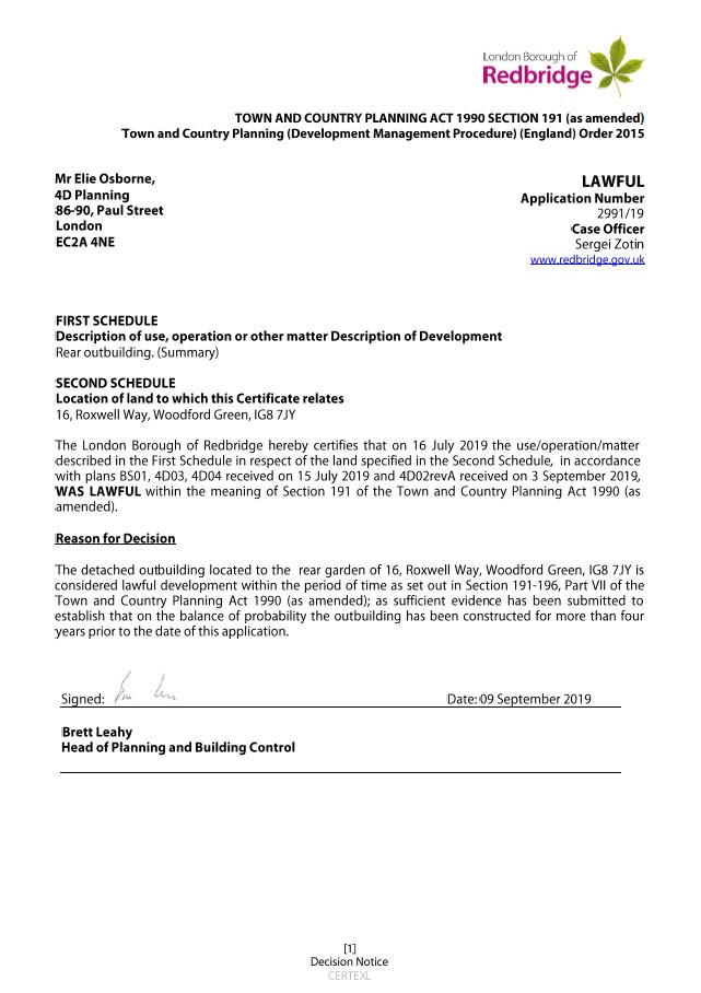 Decision Notice -  Redbridge Council