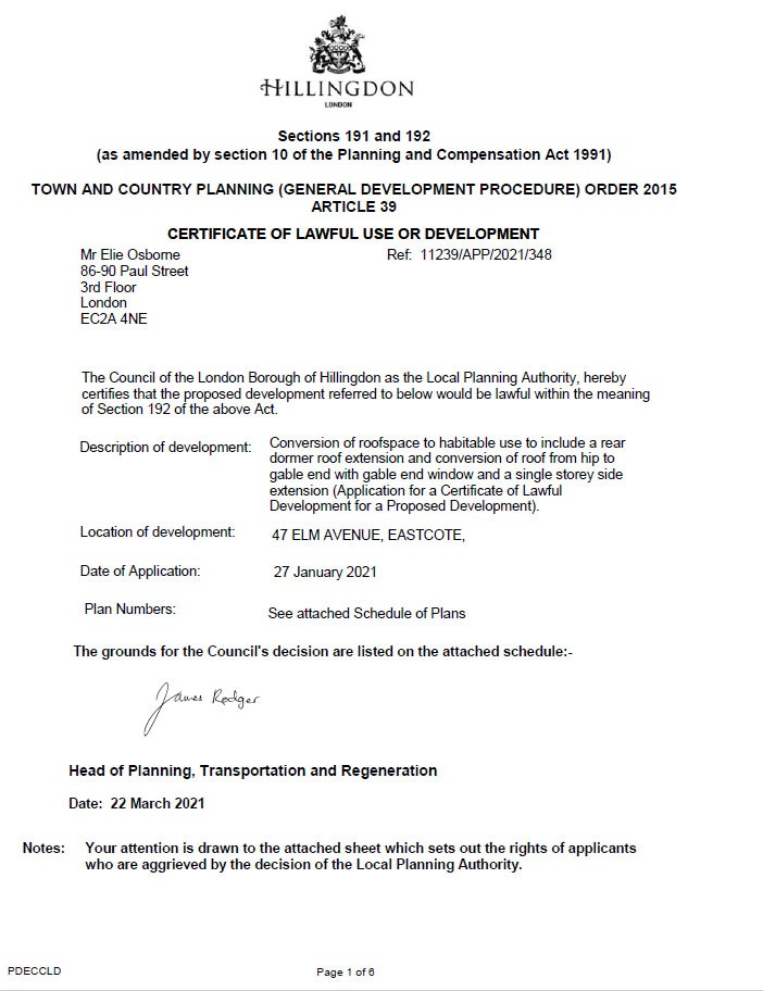 Decision Notice - Hillingdon Council