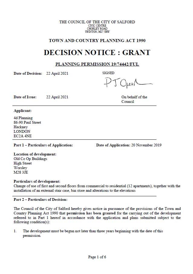 Decision Notice - Salford Council