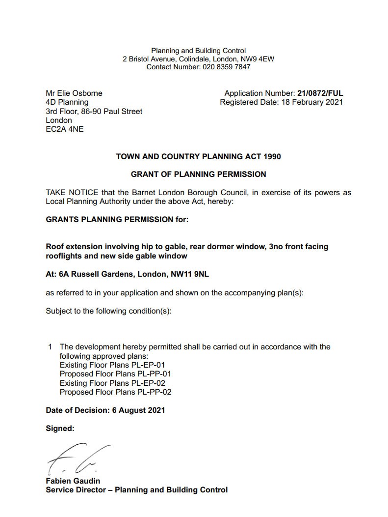 Decision Notice - Barnet Council