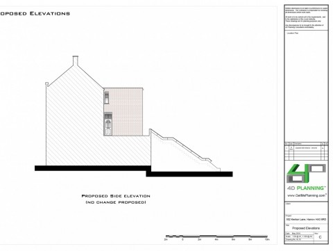 proposed side elevation