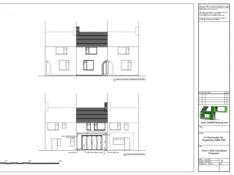 Proposed Architectural Drawings - Front / Rear Elevations