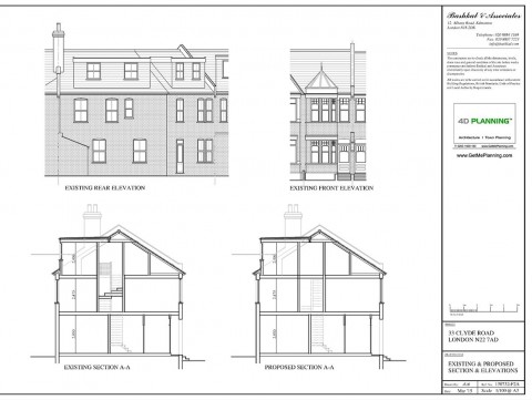 Proposed Drawings - Front / Rear Elevations