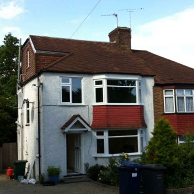 Double storey side extension and garage extension